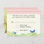 Levensboom, grillig meisje RSVP Response Kaarten (Voorkant / Achterkant)