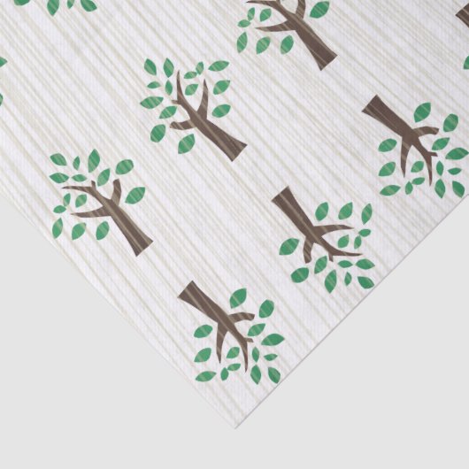 Levensboom Groen en Bruin Tissuepapier (Detail)