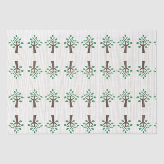 Levensboom Groen en Bruin Tissuepapier (Voorkant)