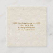 Levensboom - Groene mozaïekcirkels Vierkante Visitekaartje (Achterkant)