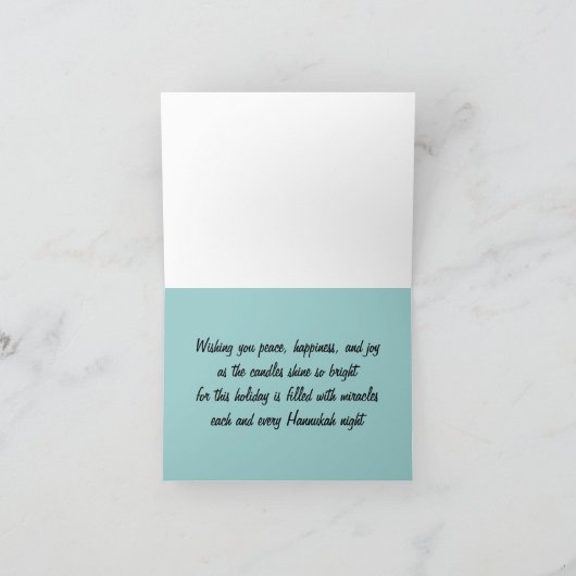 Levensboom Hannukah Kaart (Binnen)