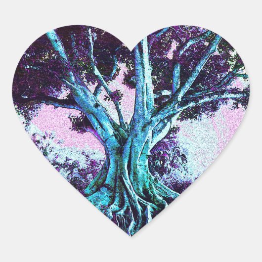 Levensboom Hart Sticker (Voorkant)