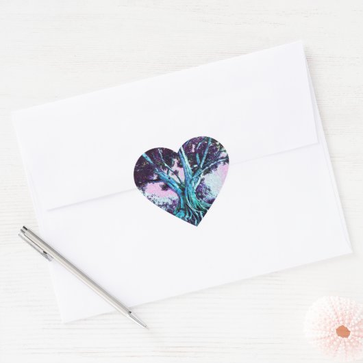 Levensboom Hart Sticker (Envelop)