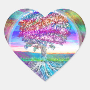 Levensboom Hart Sticker