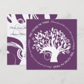 Levensboom - Hebreeuws Joodse bruiloft Paars Kaart (Voorkant / Achterkant)
