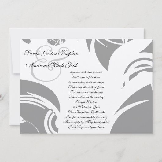 Levensboom - Hebreeuwse joodse bruiloft - Zilver 5 Kaart (Achterkant)