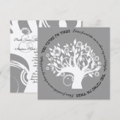 Levensboom - Hebreeuwse joodse bruiloft zilver Kaart (Voorkant / Achterkant)