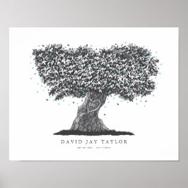 Levensboom-herdenkingsgeschenk voor het verlies va poster