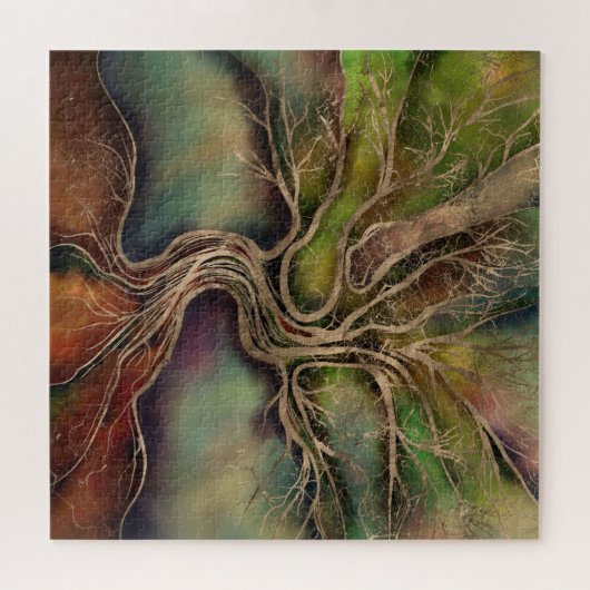 Levensboom - herfst schaduwen legpuzzel (Horizontaal)