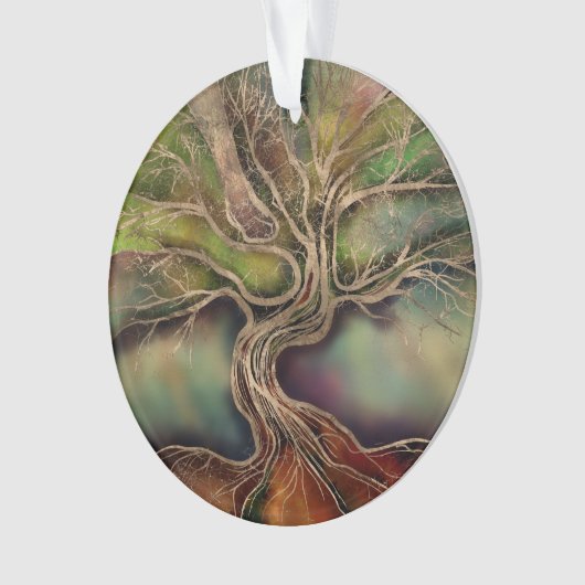 Levensboom - herfst schaduwen ornament (voorkant)