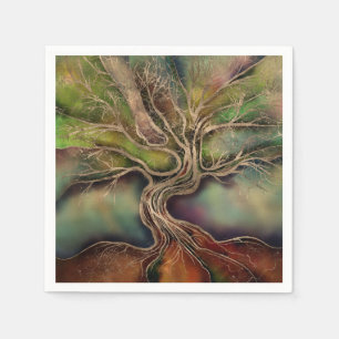 Levensboom - herfst schaduwen servet