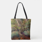 Levensboom - herfst schaduwen tote bag (Achterkant)