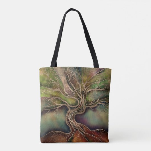 Levensboom - herfst schaduwen tote bag (Achterkant)