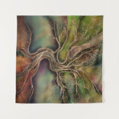 Levensboom - herfst schaduwen wandkleed (Voorkant (horizontaal))