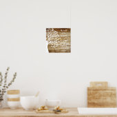 Levensboom houten wandkunst poster (Keuken)