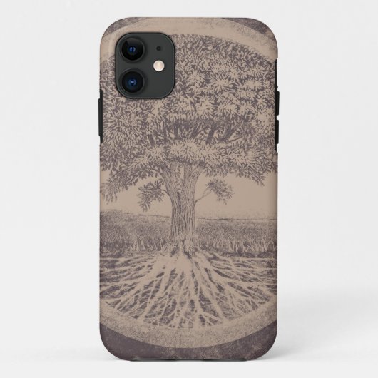 Levensboom in bruin Case-Mate iPhone case (Achterkant)