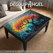 Levensboom in de mozaïekkunst - Decoupage- Tissuepapier