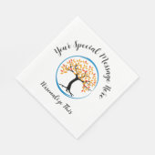 Levensboom in een Blauwe Circle Survivor Party Servet (Hoek)