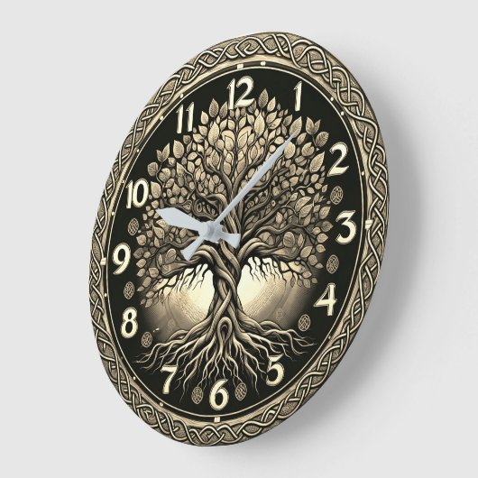 Levensboom in gouden grote klok (Hoek)