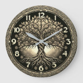 Levensboom in gouden grote klok (Voorkant)