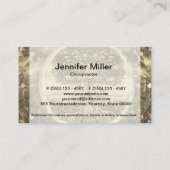 Levensboom in goudkleuren visitekaartje (Achterkant)