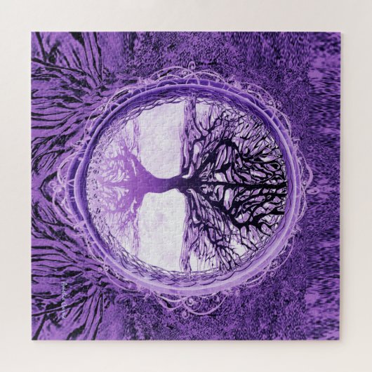 Levensboom in Paars Legpuzzel (Horizontaal)