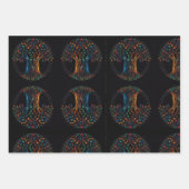 Levensboom in volledig Glas in lood Mozaïekkleur Inpakpapier Vel (Voorkant)