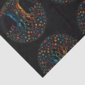 Levensboom in volledig Glas in lood Mozaïekkleur Tissuepapier (Detail)