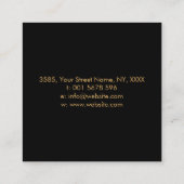 Levensboom - Infiniteit - Regenboog/Kakra-bladeren Vierkante Visitekaartje (Achterkant)