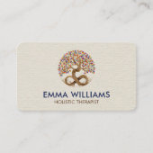 Levensboom - Infiniteit - Regenboog/Kakra-bladeren Visitekaartje (Voorkant)