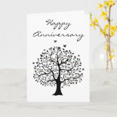 Levensboom jubileum kaart (Gele Bloem)