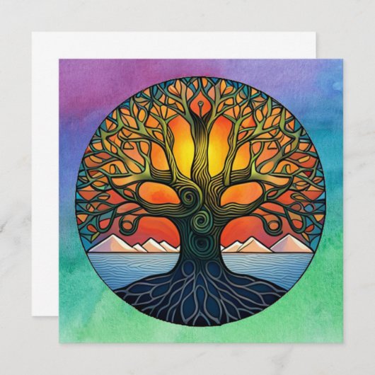 Levensboom  kaart (Voorkant / Achterkant)