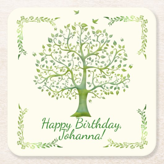 Levensboom Kartonnen Onderzetters (Voorkant)