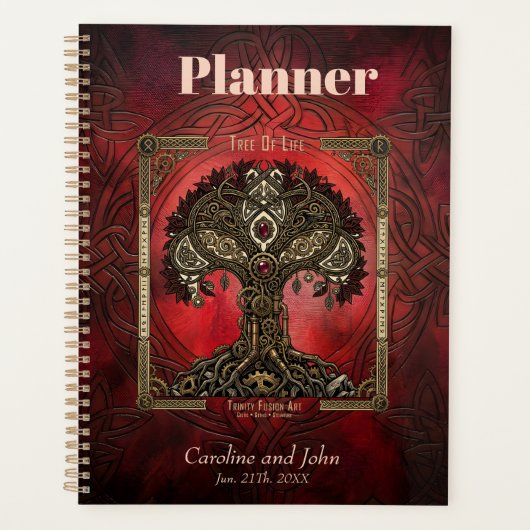 Levensboom – Keltisch Gotische Steampunk Planner (Voorkant)