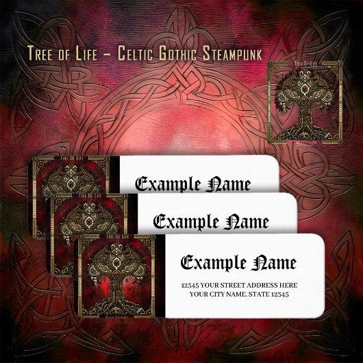 Levensboom – Keltische Gotische Steampunk Etiket