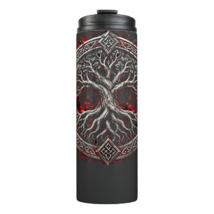 Levensboom – Keltische Yggdrasil Noordse Symbool T Thermosbeker