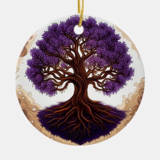 Levensboom Keramisch Ornament (Voorkant)