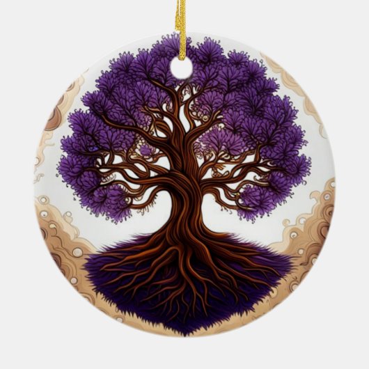 Levensboom Keramisch Ornament (Achterkant)