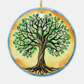 Levensboom Keramisch Ornament (Achterkant)