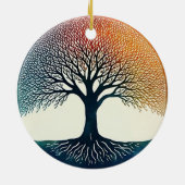 Levensboom Keramisch Ornament (Achterkant)