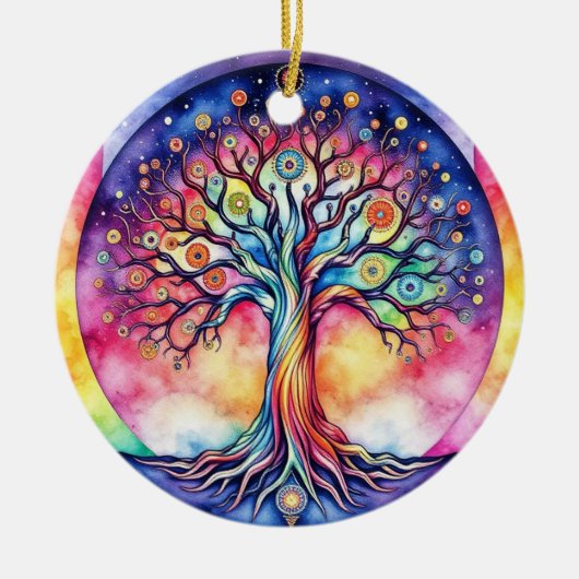 Levensboom Keramisch Ornament (Voorkant)