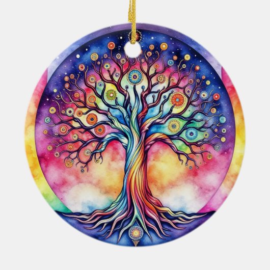 Levensboom Keramisch Ornament (Achterkant)