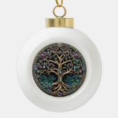Levensboom Keramische Bal Ornament (Voorkant)
