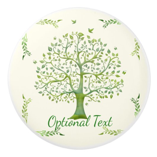 Levensboom Keramische Knop (Voorkant)