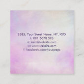 Levensboom - kleurrijke mozaïekcirkels vierkante visitekaartje (Achterkant)