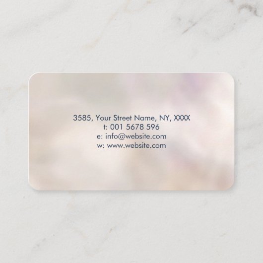 Levensboom - kleurrijke mozaïekcirkels visitekaartje (Achterkant)