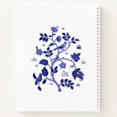 Levensboom, kobalt blauw Notitieboek (Achterkant)