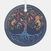 Levensboom Kunst, Levensboom Glas Ornament (Voorkant)