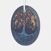 Levensboom Kunst, Levensboom Glas Ornament (Voorkant links)