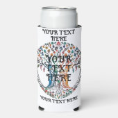 Levensboom Levendig gekleurd Seltzer Blikjeskoeler (Seltzer Voorkant)